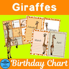Giraffe Birthday Chart