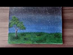 Gambar tersebut mengabadikan pemandangan sungai dan alam disekitarnya seperti pepohonan, jembatan, hingga pegunungan. Tehnik Melukis Pemandangan Malam Menggunakan Cat Akrilik Youtube