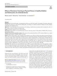 Armstrong health and fitness reviews. Pdf Effects Of Resistance Training On Physical Fitness In Healthy Children And Adolescents An Umbrella Review