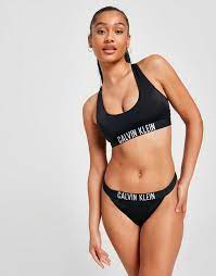Starte in die neue saison mit asos. Calvin Klein Swim Tape High Rise Tanga Bikinihose Damen Schwarz Jd Sports