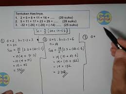 Check spelling or type a new query. Cara Menentukan Jumlah N Suku Pertama Deret Aritmetika Youtube