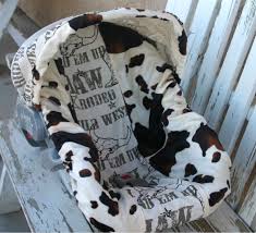 Baby Car Seat Cover And Hood Cover Brown And Tan Cow Print And Baby Stuff Country Baby Car Seats Baby Cowboy