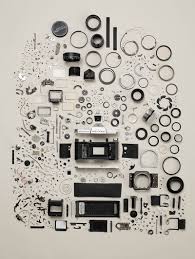 Todd Mclellan Disassebled Decontruction Art Photography 9 Old Camera Things Organized Neatly Pentax Camera
