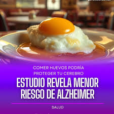 Un nuevo estudio científico publicado en The Journal of Nutrition, reveló  que comer más de un huevo a la semana podría reducir hasta en un 47 % el  riesgo de padecer Alzheimer.