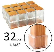 Amazon Com Limbridge Chair Leg Wood Floor Protectors Flexible Silicone Square 1 3 X2f 16 Quot To 1 3 X2f 8 Qu Chair Legs Felt Furniture Pads Furniture Pads