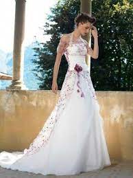 I Really Like Dresses With Color Accents But It S Hard To Find Ones That Don T Look Like Prom Dre Purple Wedding Dress Cute Wedding Dress Wedding Dresses Lace