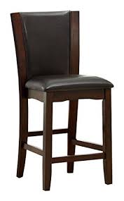 Homes Inside Out Iohomes Vicenza Counter Height Dining Chair Set Of 2 Dark Cherry Black Counter Stools Dining Chair Set Counter Height Chairs