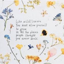 Like Wildflowers You Must Allow Yourself To Grow In All The Places You Never Thought You Would Words Quotes Words Pretty Words