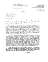House Republican Letter To Gov Pence Praising Planned Parenthood Investigation Nwitimes Com