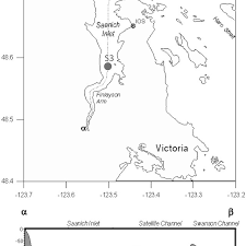 Map Of Saanich Inlet Si Top And Cross Sectional Depth