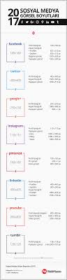 Sosyal Medya Gorsel Boyutlari 2017 Infografik Webmasto Infografik Sosyal Medya Web Tasarim