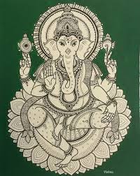 Ganesha Remover Of Obstacles Lord Of Success Uniter Of Spirit And Matter Kalamkari Painting Indian Art Paintings Indian Folk Art
