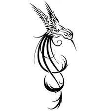 Black Tribal Hummingbird Tattoo Stencil Hummingbird Tattoo Tattoos Triangle Tattoos