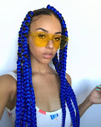 Black And Blue Box Braids Pin By Josephina Koomson On Hair Makeup Box Braids Hairstyles Braided Hairstyles For Black Women Hair Styles