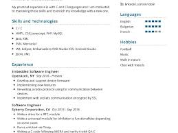 software developer resume example