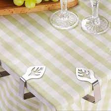 Looking for a good deal on tablecloth clips? Silver Tablecloth Clips 4pcs Table Cover Clamp Decorative Stainless Steel Leaf Print Self Adjusting Table Cloth