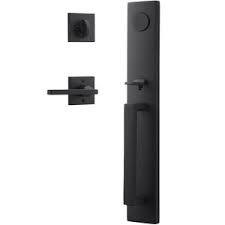 To quote from the guide if you need to remove rosette after installation. Reserve Santa Cruz Full Dummy Santa Cruz Handleset With Square Door Lever With Contemporary Square Rose In Satin Black Baldwin Hardware Fdsanxsqucsr190
