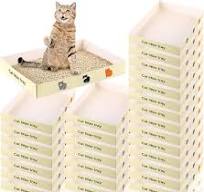 Cat Litter Box 30 Pack Disposable Paper Es - 16.7x12.8x4.1 Inch Portable  Trays For Cats & Small Pets Small Pet Litter Box