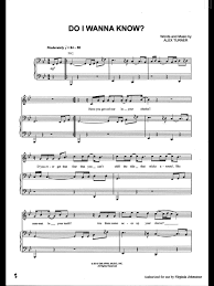 I've always been an admirer of alex turners songwriting and especially his expressive use of guitar techniques. Piano Sheet Music Do I Wanna Know Arctic Monkeys Piano Sheet
