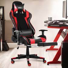 This affordable, stylish gaming chair is upholstered with breathable mesh fabric and pu leather. Stylish Gaming Chair High Back Racing Computer Desk Office Chair Swivel Ergonomic Executive Leather Chair With Footrest Headrest Pillow Lumbar Support Walmart Com Walmart Com