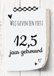 Uitnodiging 25 Jaar Getrouwd Hout Design Kaartje2go