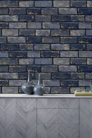Buy Arthouse Metallic Brick Wallpaper From The Next Uk Online Shop Brick Wallpaper Blue Brick Wallpaper Home Art