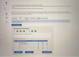 Our goal is to help you make smarter financia. Solved 1 The Company Pays 1 800 To Geico For A One Year Chegg Com