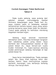 Contoh karangan berformat contohkarangan berformat. Contoh Karangan Tidak Berformat