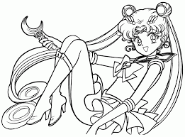Mini sailor moon anime coloring pages for kids printable free. Sailor Moon Coloring Coloring Home