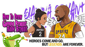 Unless the lakers want to carve out more prime real estate in front of staples center for two statues (they've got to save room. How To Draw Kobe Bryant And Gianna Bryant Step By Step Youtube