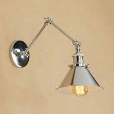 Check spelling or type a new query. Chrome Finish Swing Arm Wall Sconce Modern Industrial Adjustable Steel 1 Bulb Wall Light Beautifulhalo Com