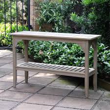 Summerton Teak Buffet Console Table In 2020 Outdoor Console Table Buffet Console Weathered Teak