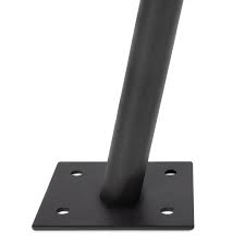 Mat fixation voile d ombrage. Mats Pour Voile D Ombrage H 220 Cm En Acier Noir Lot De 2 Id Market