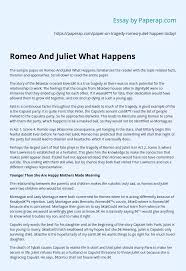 Obey, and go with me; Romeo And Juliet What Happens Essay Example