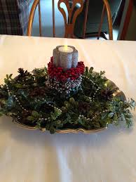 My Centerpiece Made From A Pool Noodle Christmas Table Christmas Decorations Table Decorations