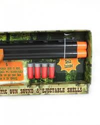 It's vented rib, matte on top to cut glare, is a nice touch, too. Pump Action Double Barrel Toy Gun Fort Brands