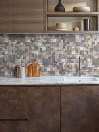 Metal backsplash design ideas rustic tin tile unique and inexpensive kitchen you look modern from ceiling. Glass Metal Gray Copper Mosaic Backsplash Tile Backsplash Com