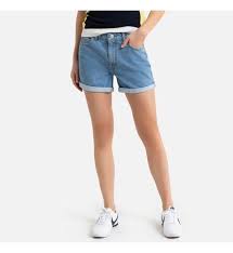 La Redoute Collections Short Denim En Coton Bio Gris Xxl Short En Jean Fringues Short Denim