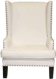 Cozy up to new versions of this classic form, ideal for today. Designer8 Wing Back Nail Head Chair White Leather Designer8