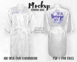 Satin Kimono Robe Mockup Add Your Own Image And Background Etsy In 2020 Satin Kimono Robe Satin Kimono Kimono Robe