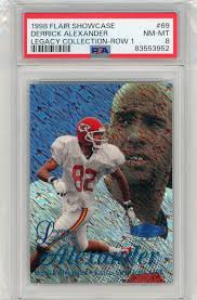 1998 Flair Showcase Legacy Collection Row 1 Seat 69 Derrick Alexander PSA 9 