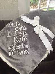 Excited To Share This Item From My Etsy Shop Personalized Wedding Blanket Embroi Embroidered Wedding Blanket Personalized Blankets Wedding Wedding Blankets