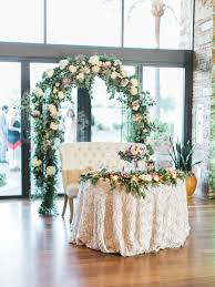 Light Airy Arizona Garden Wedding Elizabeth Anne Designs The Wedding Blog Sweetheart Table Wedding Bride Groom Table Sweetheart Table Decor