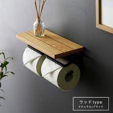 楽天市場 トイレットペーパーホルダー おしゃれ 2連 2個 ダブル アイアン風 木製 棚 棚付き ペーパーホルダー トイレ 2連式 ホルダー 小物置き ヴィンテージ 飾り棚 アパート マンション 戸建て 一軒家 賃貸 スマホ テレワーク lowya ロウヤ 楽天市場店 トイレット