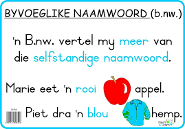 Byvoeglike Naamwoorde Flash Learn Phonics Chart Afrikaans Language Afrikaans