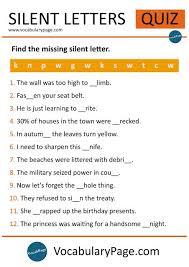 Silent Letter Worksheet Letter Worksheets English Letter Word List