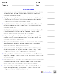 The worksheets cover a variety algebra levels. Word Problems Worksheets Dynamically Created Word Problems