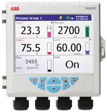 Abb Sm503fc B2e0020e Std 3 Channel Graphic Recorder Measures Current Resistance Temperature Voltage