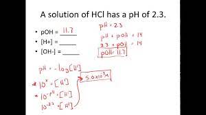 (ii) the ph of the solution. Given Ph Poh Solve For H Oh Practice Problems Youtube