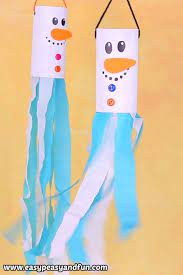 Snowman Windsock Toilet Paper Roll Craft Basteln Winter Basteln Schneemann Basteln Mit Kindern